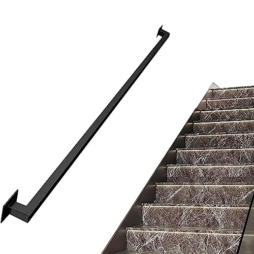 Industrierohr-Treppenhandlauf-Haltegriff-Set, 1 Fuß bis 20 Fuß, an der Wand montiertes Geländer aus Metall aus Schmiedeeisen, Treppenstufen, Unterstützung für Sicherheitshandgeländer für Innen- und A von CYHBQRT