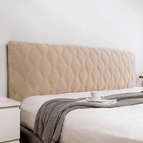 Bezug Hussen Bett Kopfteil Bettkopfteil Hussen Kopfteilbezug Staubdicht Gesteppt Einfarbig Verdicken Baumwolle Kopfbedeckungen Kopfende (Color : Camel, Size : 170cm) von uyeoco