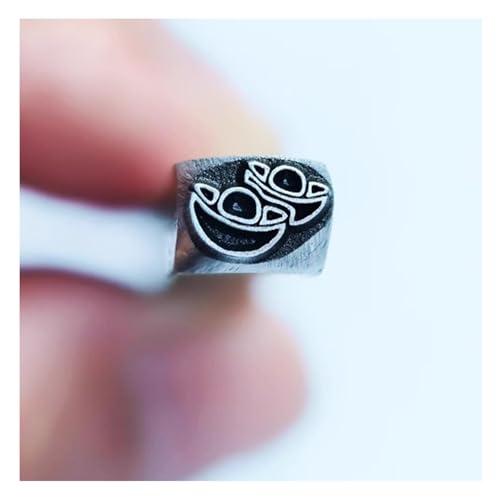 CYHTYM Schlagzahlen Metalldesign-Stanzsiegel, 5 mm DIY-Werkzeug aus Kohlenstoffstahl für Schmuck, Metallhandwerk, Metallschmieden(Pattern 1) von CYHTYM