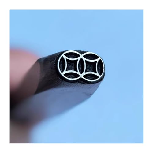 CYHTYM Schlagzahlen Metalldesign-Stanzsiegel, 5 mm DIY-Werkzeug aus Kohlenstoffstahl für Schmuck, Metallhandwerk, Metallschmieden(Pattern 2) von CYHTYM