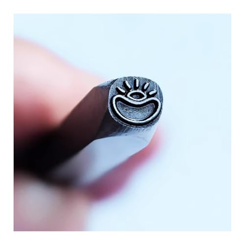 CYHTYM Schlagzahlen Metalldesign-Stanzsiegel, 5 mm DIY-Werkzeug aus Kohlenstoffstahl für Schmuck, Metallhandwerk, Metallschmieden(Pattern 5) von CYHTYM