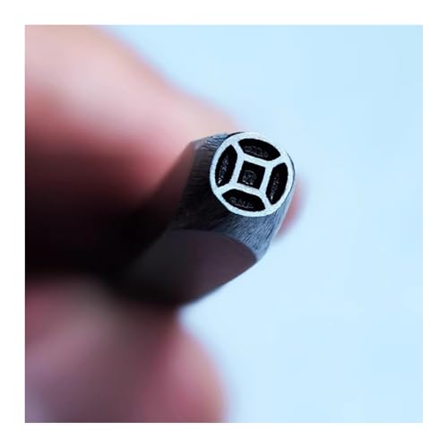 CYHTYM Schlagzahlen Metalldesign-Stanzsiegel, 5 mm DIY-Werkzeug aus Kohlenstoffstahl für Schmuck, Metallhandwerk, Metallschmieden(Pattern 9) von CYHTYM