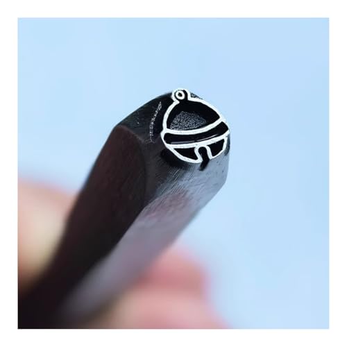 CYHTYM Schlagzahlen Metalldesign-Stanzsiegel, 5 mm DIY-Werkzeug aus Kohlenstoffstahl für Schmuck, Metallhandwerk, Metallschmieden(Pattern19) von CYHTYM