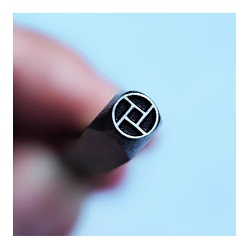 CYHTYM Schlagzahlen Metalldesign-Stanzsiegel, 5 mm DIY-Werkzeug aus Kohlenstoffstahl für Schmuck, Metallhandwerk, Metallschmieden(Pattern21) von CYHTYM