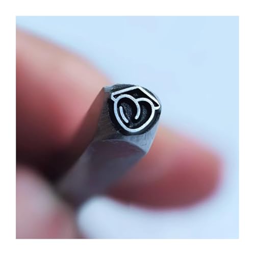 CYHTYM Schlagzahlen Metalldesign-Stanzsiegel, 5 mm DIY-Werkzeug aus Kohlenstoffstahl für Schmuck, Metallhandwerk, Metallschmieden(Pattern24) von CYHTYM