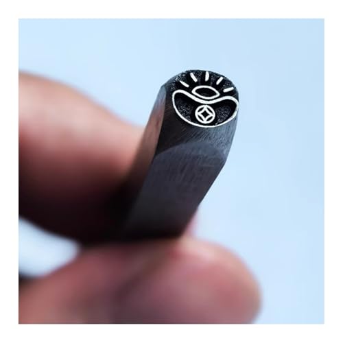 CYHTYM Schlagzahlen Metalldesign-Stanzsiegel, 5 mm DIY-Werkzeug aus Kohlenstoffstahl für Schmuck, Metallhandwerk, Metallschmieden(Pattern27) von CYHTYM