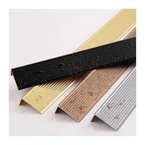 Anti-Rutsch-Treppenkantenprofil, Treppenkantenprofil, mehrfarbig, 30–100 mm(Black,W 40mm) von CYJAZNHH