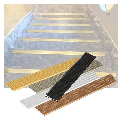 Anti-Rutsch-Treppenkantenprofil, Treppenkantenverkleidung, rutschfeste Lauffläche, Aluminiumlegierung, mehrfarbig, mehrere Größen(Black,90x5cm) von CYJAZNHH