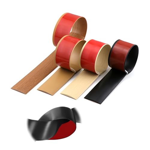 Bodenübergangsleisten, 1M PVC Selbstklebende Schwelle Streifen for Fliesen Holz Laminat Lücken Multicolor Mehrere Größen(Yellow Oak,7.6cm) von CYJAZNHH