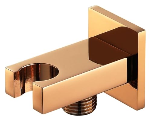 Brausehalter Halterung, Duschkopfhalter Halterung Handheld 1/2 Zoll Massivmessing Wandhalterung Multicolor(Rose Gold) von CYJAZNHH