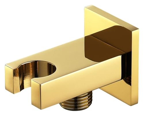 Brausehalter Halterung, Duschkopfhalter Halterung Handheld 1/2 Zoll Massivmessing Wandhalterung Multicolor(Titanium Gold) von CYJAZNHH