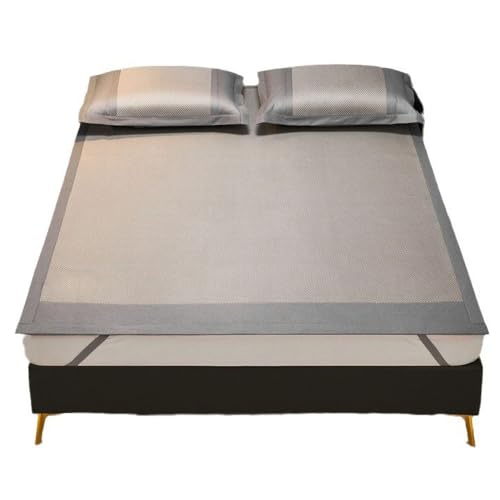 CYJAZNHH Doppelseitige Bettmatte aus Bambus und Eisseide, Grau, mehrere Größen(90 * 195cm) von CYJAZNHH