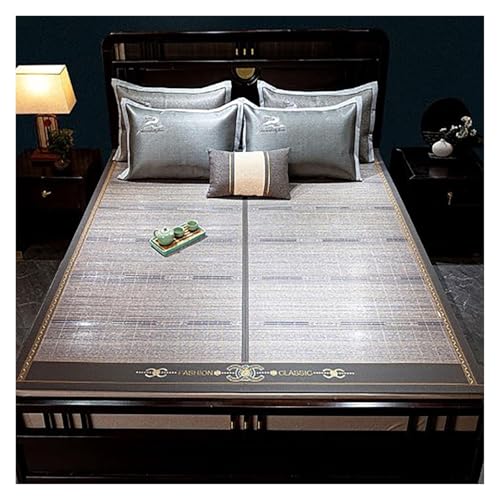 CYJAZNHH Faltbare, beidseitige Bambus-Kühlmatte for den Sommer mit 2 Kissenbezügen in Mehreren Größen(150x190cm) von CYJAZNHH
