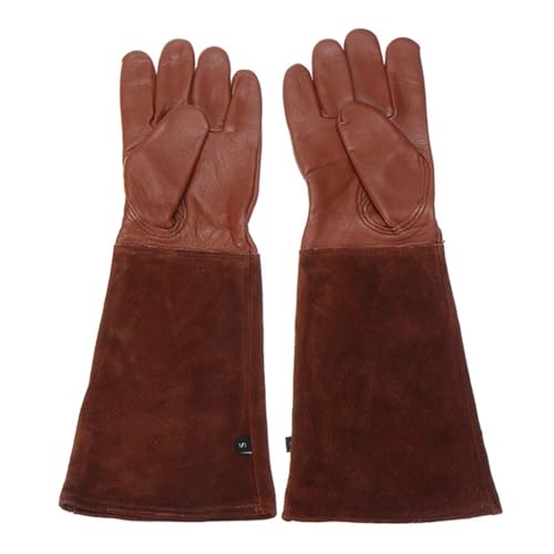 CYJAZNHH Gartenarbeit Rose Rebschnitt Stulpen Handschuhe Langarm Multicolor Mehrere Größen(Bruin,Large) von CYJAZNHH
