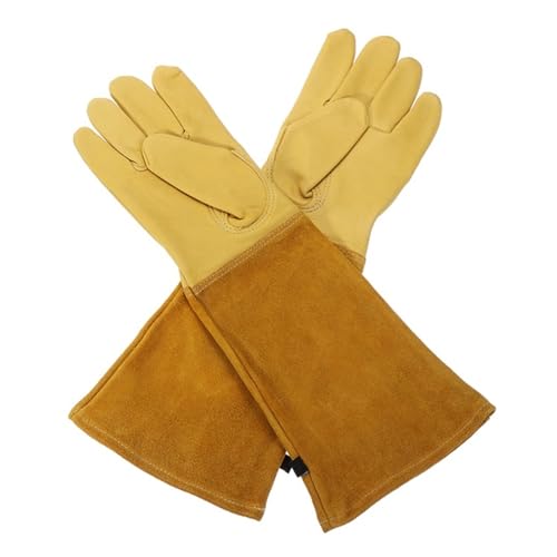 CYJAZNHH Gartenarbeit Rose Rebschnitt Stulpen Handschuhe Langarm Multicolor Mehrere Größen(Giallo,Medium) von CYJAZNHH