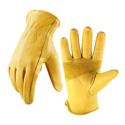 CYJAZNHH Leder-Gartenarbeitshandschuhe for Rosenschneiden, mehrere Größen(Medium) von CYJAZNHH