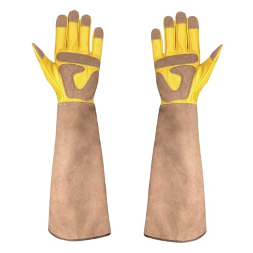 CYJAZNHH Rosen-Rebschnitt-Handschuhe, lange Ärmel, mehrfarbig, mehrere Größen, künstliches Rindsleder(Medium) von CYJAZNHH