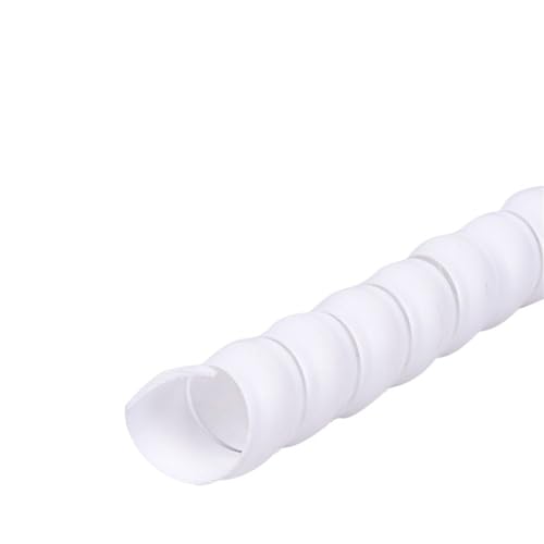 CYJAZNHH Spiralkabel-Organizer-Wrap, 5 Meter, mehrfarbig, mehrere Größen(White,ID 18mm) von CYJAZNHH