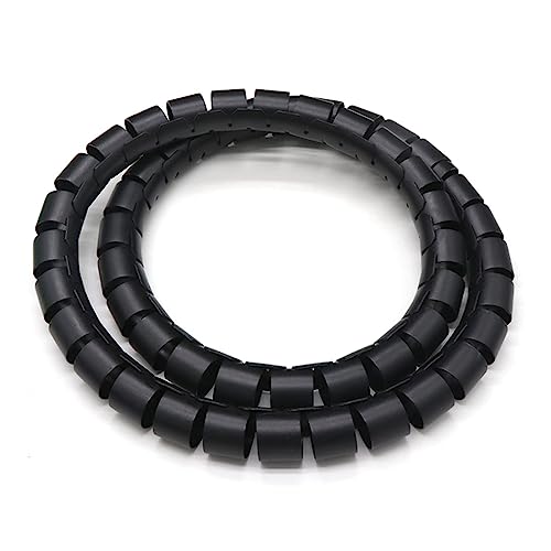CYJAZNHH Spiralwickel-Kabel-Organizer PE, mehrere Größen, mehrfarbig(Black,10MM-1 METER) von CYJAZNHH