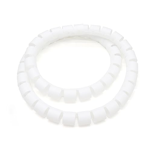 CYJAZNHH Spiralwickel-Kabel-Organizer PE, mehrere Größen, mehrfarbig(White,15MM-1 METER) von CYJAZNHH