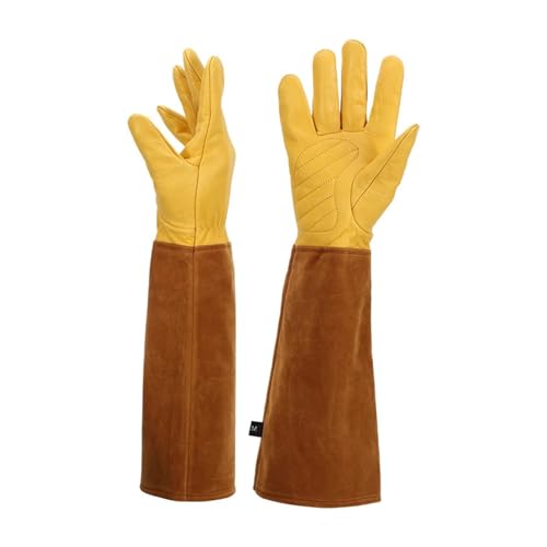 CYJAZNHH Unisex-Arbeitshandschuhe – Rindsleder mit beflocktem Stoff – mehrere Größen(Large) von CYJAZNHH