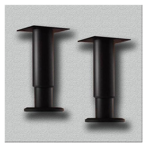 CYJAZNHH Verstellbare Stützbeine for Spülenschrankmöbel, 2er-Pack, mehrfarbig, mehrere Größen(Black,H 8 12cm(3.1" 4.7")) von CYJAZNHH