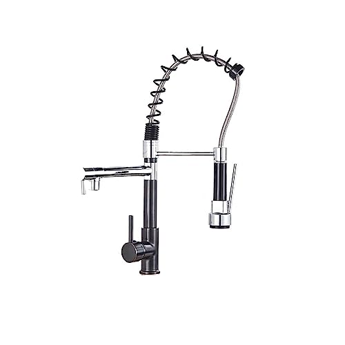 Küchenarmatur, Küchenarmatur Pull Out Pull Down 360 Rotation Einhandgriff Kaltes Warmwasser Multicolor(Chrome) von CYJAZNHH