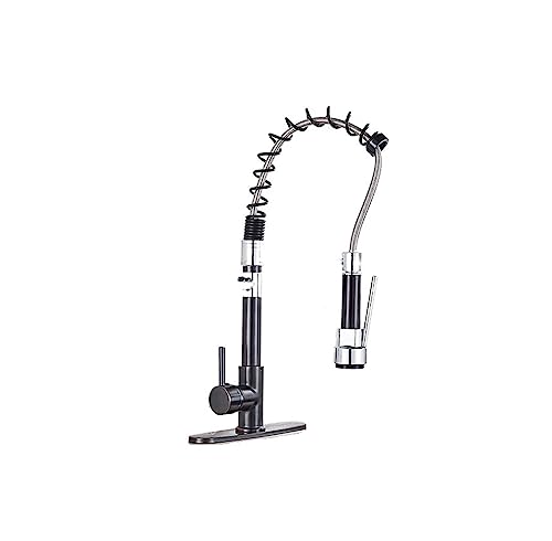Küchenarmatur, Küchenarmatur Pull Out Pull Down 360 Rotation Einhandgriff Kaltes Warmwasser Multicolor(Chrome With Cover) von CYJAZNHH