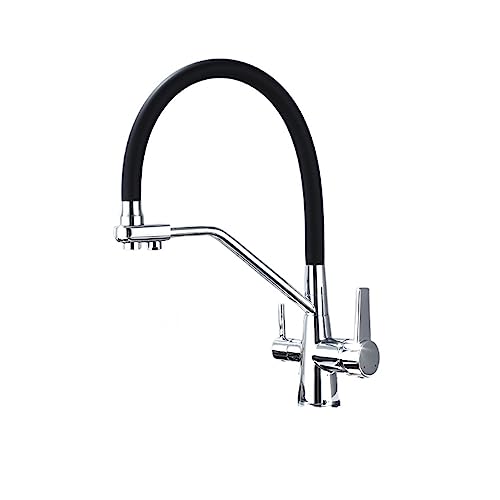 Küchenarmatur, Pull-Down-Wasserfilter Küchenarmatur Einhandgriff drehbar kalt heiß Multicolor(Chrome-a) von CYJAZNHH