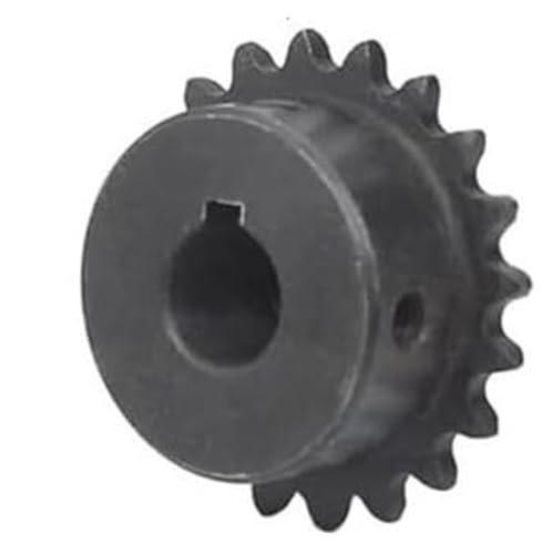 Rollenketten-Ritzel, 04C Kettenrad 45 Stahl 17T-24T Zähne rund und Keilnut Bohrung mehrere Größen(18 Teeth,19mm keyway 6x2.8mm) von CYJAZNHH