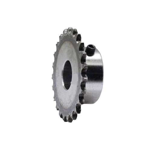 Rollenketten-Ritzel, Rollenkettenrad 04C 15–30 Zähne 45# Stahl Teilung 6,35 mm Bohrung 12–15 mm M5 Schraubenlöcher(19 Teeth,Bore 14mm) von CYJAZNHH