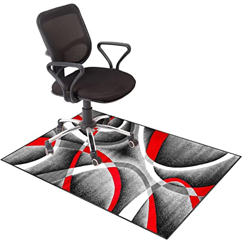 Stuhlmatten für Harte Böden,. Büro Gaming Bodenschutz Stuhl Matte for Teppichboden Hartholz Multicolor Mehrere Größen(A,90 x 140 cm) von CYJAZNHH