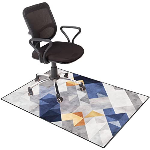 Stuhlmatten für Harte Böden,. Büro Gaming Bodenschutz Stuhl Matte for Teppichboden Hartholz Multicolor Mehrere Größen(D,90 x 140 cm) von CYJAZNHH