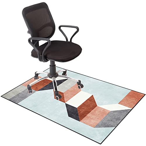 Stuhlmatten für Harte Böden,. Büro Gaming Bodenschutz Stuhl Matte for Teppichboden Hartholz Multicolor Mehrere Größen(E,100 x 140 cm) von CYJAZNHH