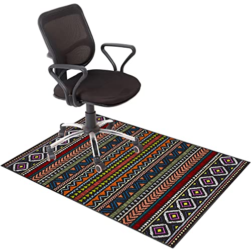 Stuhlmatten für Harte Böden,. Büro Gaming Bodenschutz Stuhl Matte for Teppichboden Hartholz Multicolor Mehrere Größen(J,100 x 120 cm) von CYJAZNHH