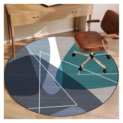 Stuhlmatten für Harte Böden,. Runde Gaming-Schreibtischstuhlmatte, Teppich, Hartholzböden, mehrere Größen, Mehrfarbig(B,120 cm) von CYJAZNHH