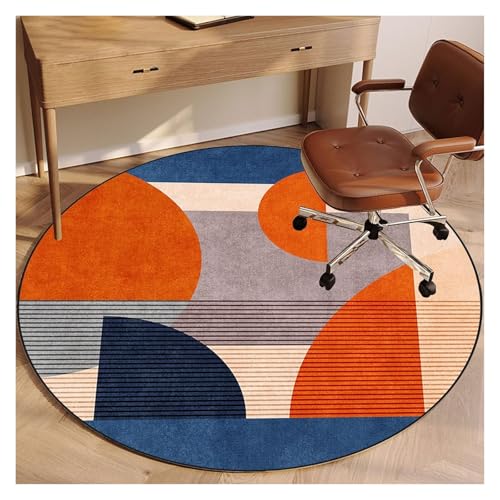 Stuhlmatten für Harte Böden,. Stuhlmatte, Bodenschutz, rund, Kristallvlies, rutschfest, for Teppich, Hartholzboden, Mehrfarbig, mehrere Größen(A,120 cm) von CYJAZNHH