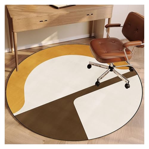 Stuhlmatten für Harte Böden,. Stuhlmatte, Bodenschutz, rund, Kristallvlies, rutschfest, for Teppich, Hartholzboden, Mehrfarbig, mehrere Größen(B,100 cm) von CYJAZNHH