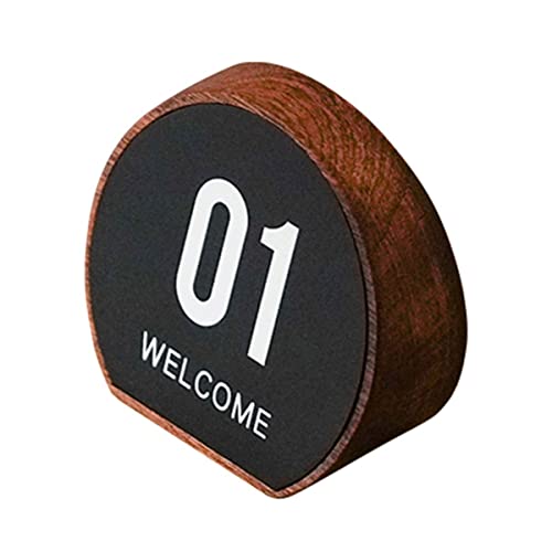 Tischnummern, 1 STÜCKE Massivholz Edelstahl Tisch Zahlen Rund Bevel Mehrere Größen 3 Zoll(1) von CYJAZNHH