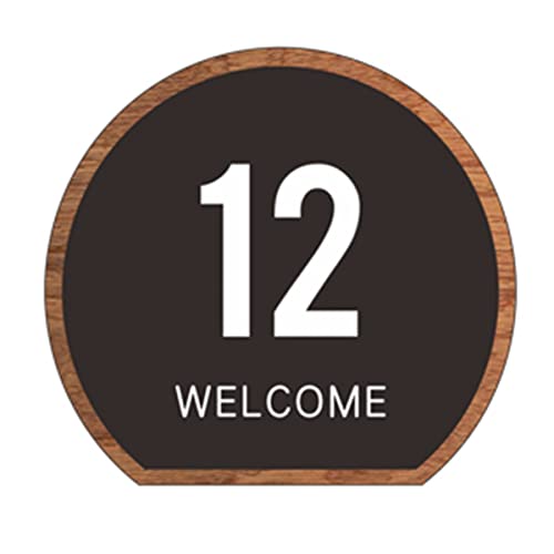 Tischnummern, 1 STÜCKE Massivholz Edelstahl Tisch Zahlen Rund Bevel Mehrere Größen 3 Zoll(12) von CYJAZNHH