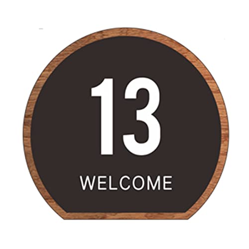 Tischnummern, 1 STÜCKE Massivholz Edelstahl Tisch Zahlen Rund Bevel Mehrere Größen 3 Zoll(13) von CYJAZNHH