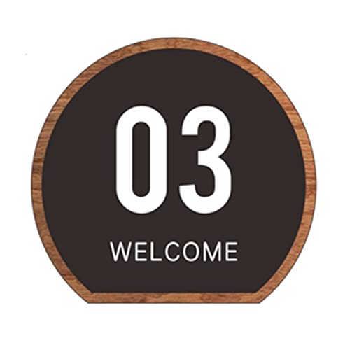 Tischnummern, 1 STÜCKE Massivholz Edelstahl Tisch Zahlen Rund Bevel Mehrere Größen 3 Zoll(3) von CYJAZNHH