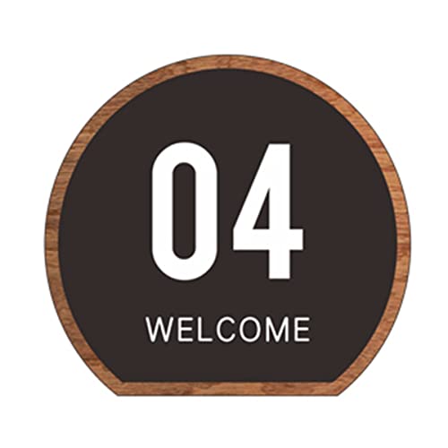 Tischnummern, 1 STÜCKE Massivholz Edelstahl Tisch Zahlen Rund Bevel Mehrere Größen 3 Zoll(4) von CYJAZNHH