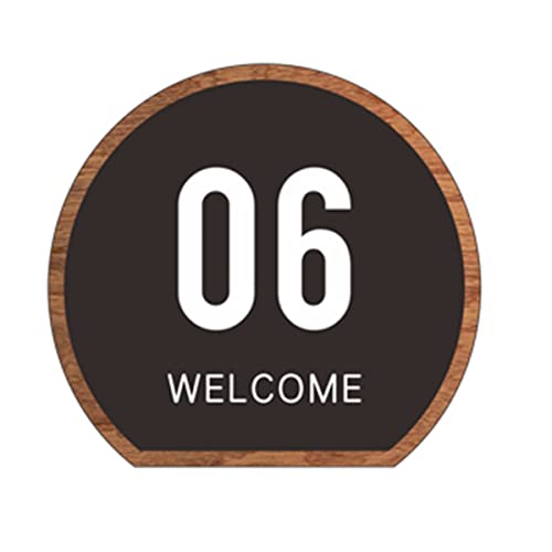 Tischnummern, 1 STÜCKE Massivholz Edelstahl Tisch Zahlen Rund Bevel Mehrere Größen 3 Zoll(6) von CYJAZNHH