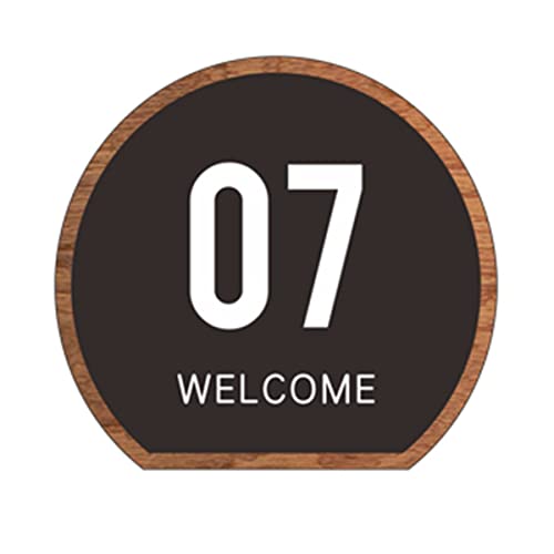 Tischnummern, 1 STÜCKE Massivholz Edelstahl Tisch Zahlen Rund Bevel Mehrere Größen 3 Zoll(7) von CYJAZNHH