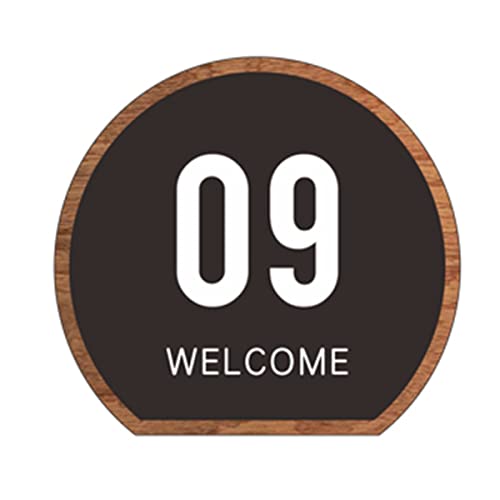 Tischnummern, 1 STÜCKE Massivholz Edelstahl Tisch Zahlen Rund Bevel Mehrere Größen 3 Zoll(9) von CYJAZNHH