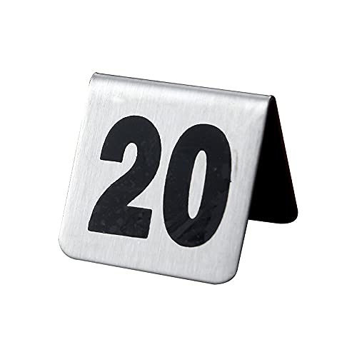 Tischnummern, Edelstahl-Tischnummernschild im Zeltstil, metallisch schwarz, 5 x 5 x 5 cm, 2 x 2 x 2 Zoll, mehrere Sets(1-10) von CYJAZNHH