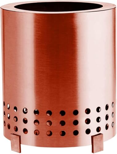 Tragbarer Tischkamin, Mini-Tischfeuerstelle for den Außenbereich mit Ständer, Feuerstelle aus Edelstahl, Kleiner Holzofen for Camping(Rosso) von CYJAZNHH