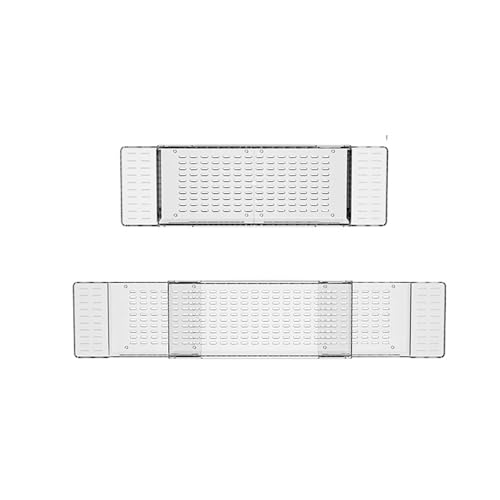 CYJOREYT Ausziehbares Badewannentablett, Überwannentablett, Badewannen-Aufbewahrungsregal, Badzubehör, Handtuch, Körperwäsche, Telefonablage, Regal(Gray) von CYJOREYT