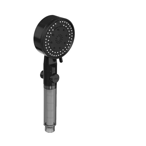 CYJOREYT Kompatibel mit 10 Modi Hochdruck-Duschkopf mit Filter, One Key Stop Water, Handbrause fürs Badezimmer, tragbare Duschdüse, Zubehör(Black Set) von CYJOREYT